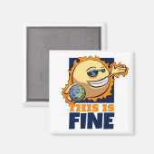 Das ist ein schöner Cartoon der globalen Erwärmung Magnet (Vorderseite/Rückseite)