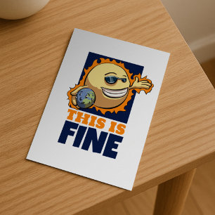 Das ist ein schöner Cartoon der globalen Erwärmung Postkarte