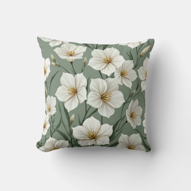 Das ist ein silbernes Glockenkissen-Kissen. Kissen (Vorderseite)