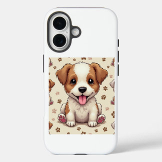 Das ist ein Telefongehäuse für Hunde. iPhone 16 Hülle