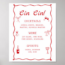 Das ist ein weiteres Brautparty Cin Cin Bar Poster