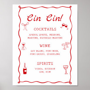 Das ist ein weiteres Brautparty Cin Cin Bar Poster