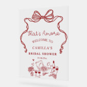 Das ist ein weiteres handgeschriebenes Brautparty Acrylschild (Winkel)