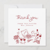 Das ist ein weiteres handgeschriebenes Brautparty Dankeskarte (Vorderseite)