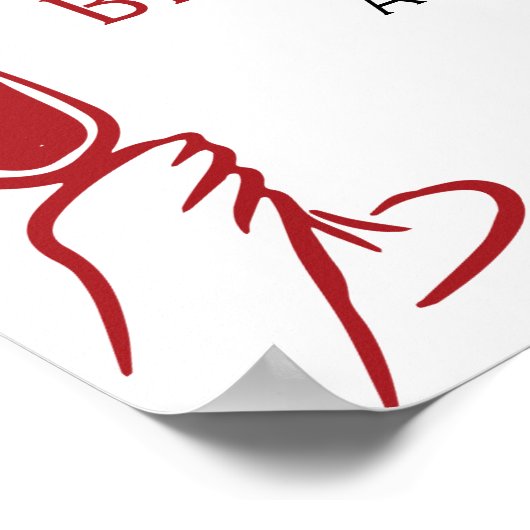 Das ist ein weiteres italienisches Rotes Brautpart Poster (Ecke)