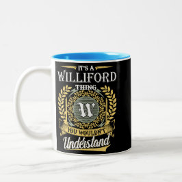 Das ist ein Williford, das man nicht verstehen kon Zweifarbige Tasse
