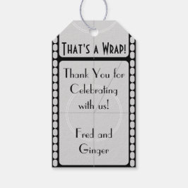 "Das ist ein Wrap" Film-Band-Gunst-Tag Geschenkanhänger