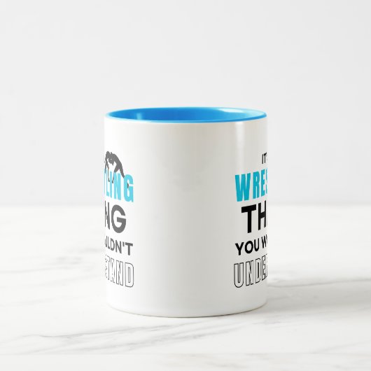 Das ist ein Wrestling, den man nicht verstehen wür Zweifarbige Tasse (Mittel)