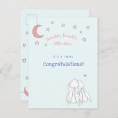 Das ist ein Zwilling! Glückwunsch - Niedliche Kani Postkarte (Vorne/Hinten)