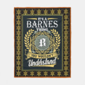 Das ist eine Barness, die man nicht verstehen konn Fleecedecke (Vorderseite)
