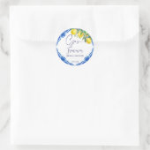 Das ist eine blaue Zitrone italienischer Gefallen Runder Aufkleber (Tasche)