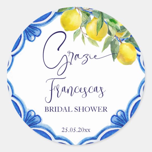 Das ist eine blaue Zitrone italienischer Gefallen Runder Aufkleber (Vorderseite)