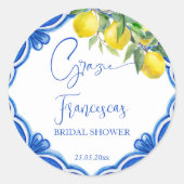 Das ist eine blaue Zitrone italienischer Gefallen Runder Aufkleber (Vorderseite)