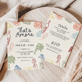 Das ist eine bunt Illustrierte Hochzeit Einladung