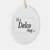 Das ist eine DELCO Sache! Keramik Ornament (Rechts)