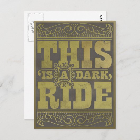 Das ist eine dunkle Fahrt Postkarte (Vorne/Hinten)