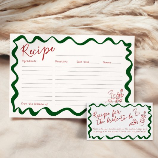 Das ist eine eher italienische Brautparty-Rezept-K Einladung