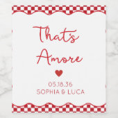 Das ist eine eher italienische Chic Wedding Person Weinetikett (Einzelnes Label)