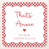 Das ist eine eher italienische Personalisierte Rot Rechteckiger Pappuntersetzer (Vorderseite)