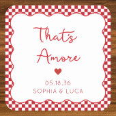 Das ist eine eher italienische Personalisierte Rot Rechteckiger Pappuntersetzer