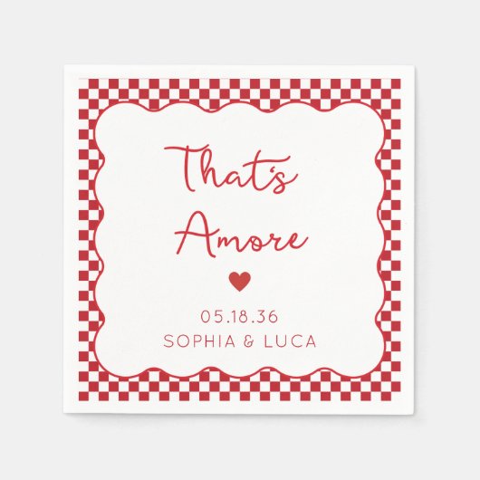 Das ist eine eher italienische Personalisierte Rot Serviette (Vorderseite)