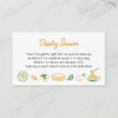 Das ist eine eher rustikale italienische Display-D Begleitkarte (Vorderseite)