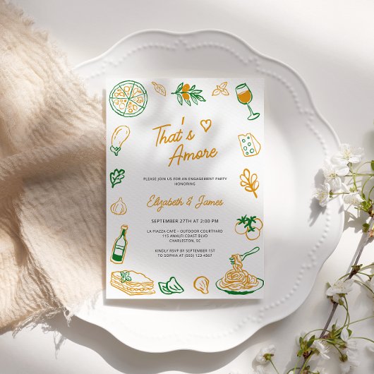 Das ist eine eher rustikale italienische Engagemen Einladung