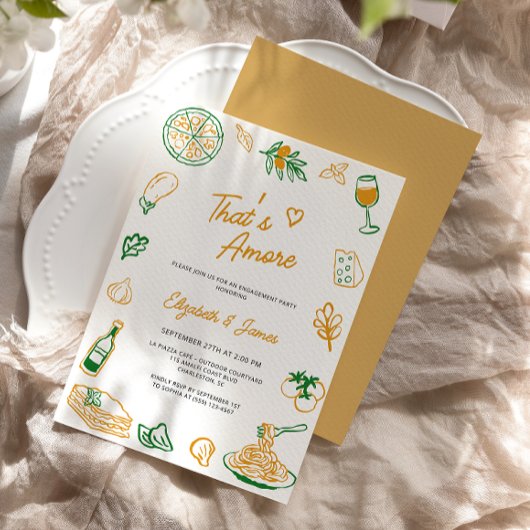 Das ist eine eher rustikale italienische Engagemen Einladung