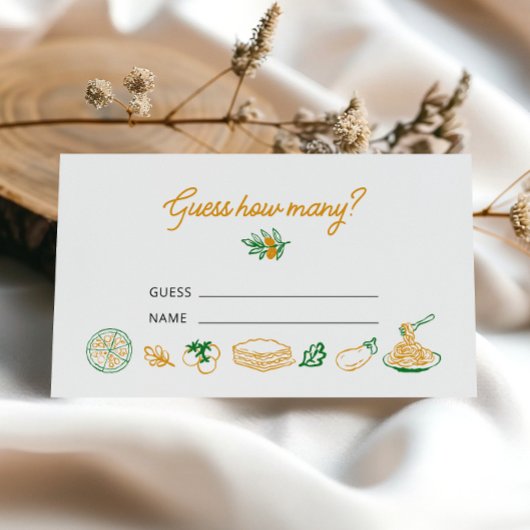 Das ist eine eher rustikale italienische Schätzung Begleitkarte