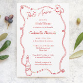 Das ist eine eher skurrile Hand Drawn Chic Italien Einladung