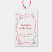 Das ist eine eher skurrile Hand Drawn Chic Italien Geschenkanhänger (Vorderseite)