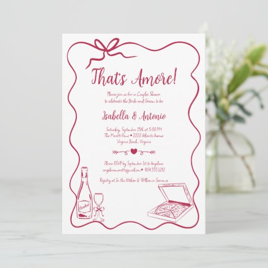 Das ist eine eher skurrile Händedusche Einladung (Stehend Vorderseite)