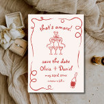 Das ist eine eher skurrile Hochzeit Save The Date<br><div class="desc">Set den Ton für deine Hochzeit mit dieser skurril handgezeichnet Save the Date Fotokarte! Mit feinen, künstlerischen Details und einem personalisierten Foto verbindet dieses Design Kreativität und Charme. Die sanfte, elegante Typografie bereichert das romantische Thema, während die individuell anpassbaren Details dafür sorgen, dass es perfekt zu Ihrem besonderen Tag passt....</div>