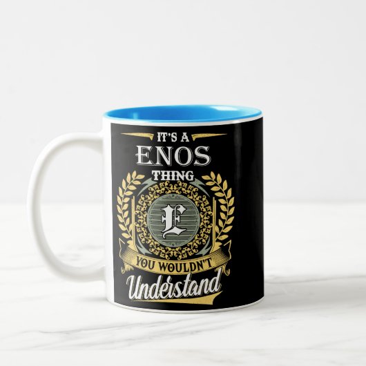 Das ist eine Enos, die man nicht verstehen konnte Zweifarbige Tasse (Links)