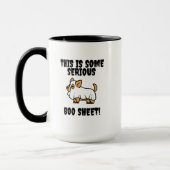 Das ist eine ernste Booblätter-Funny-Hunde-Tasse Tasse (Links)