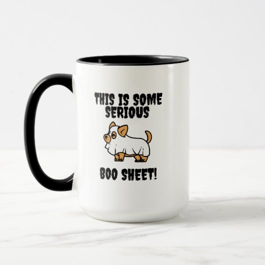 Das ist eine ernste Booblätter-Funny-Hunde-Tasse Tasse (Links)