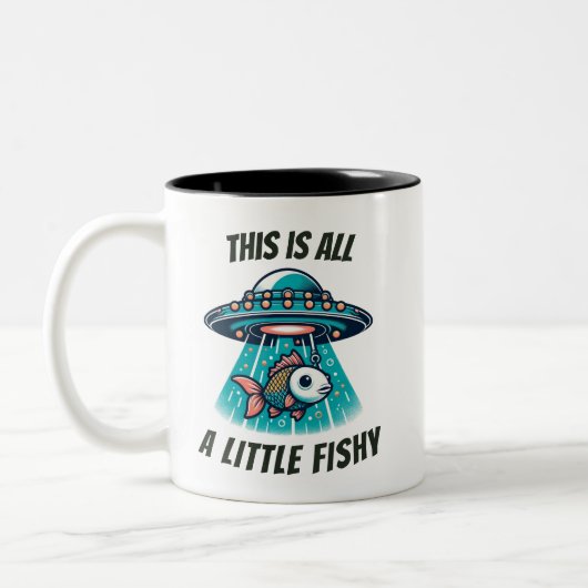 Das ist eine fanatische UFO-Raumschiff-Tasse Zweifarbige Tasse (Links)