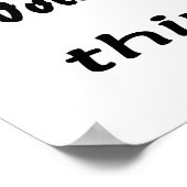 Das ist eine Freiwilligenarbeit! Poster (Ecke)