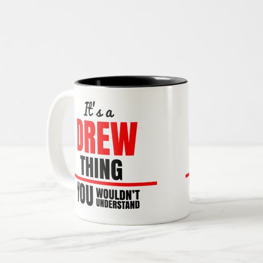 Das ist eine Gezeichnet Sache, die man nicht verst Zweifarbige Tasse (Vorderseite Links)