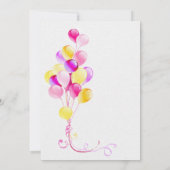 Das ist eine Girl Pink Babydusche Einladung (Rückseite)