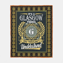 Das ist eine Glasgow-Sache, die man nicht verstehe Fleecedecke