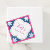 Das ist eine italienische Gastgeschenk Hochzeit Geschenkanhänger (Beispiel)