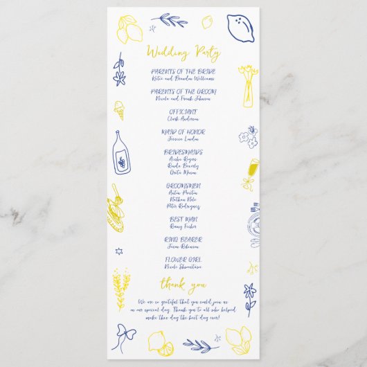 Das ist eine italienische handgezeichnete Lemon-Ho Programm (Rückseite)