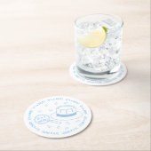 Das ist eine Junge Ankündigung! Runder Pappuntersetzer (Vor Ort)