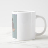 Das ist eine Kaffee-Tasse mit heller Zyanfarbe für Jumbo-Tasse (Rechts)