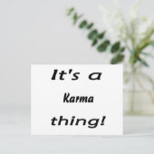 Das ist eine Karma-Sache! Postkarte (Stehend Vorderseite)