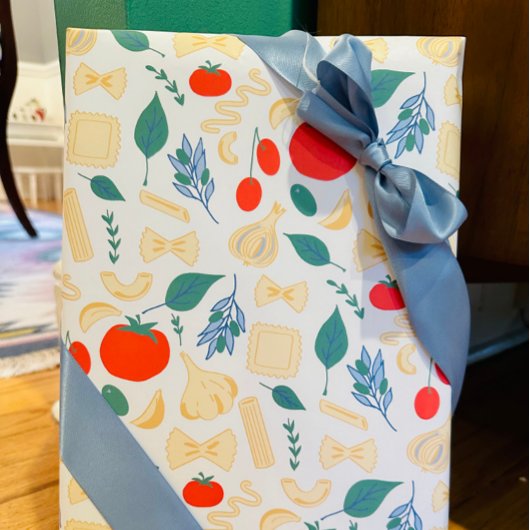 Das ist eine klassische italienische Pasta Formen  Geschenkpapier Set