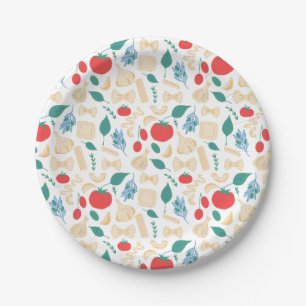 Das ist eine klassische italienische Pasta Formen Pappteller