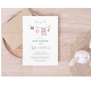 Das ist eine kleine, einfache Kleidung Watercolor Einladung