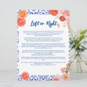 Das ist eine links oder richtige Brautparty-Spielk Einladung (Stehend Vorderseite)